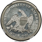1860 25C CA Proof Seated Quarter NGC PR65