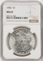 1902 Morgan Dollar NGC MS67