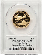 2011-W Proof Gold Eagle 1/2 oz Reagan Legacy Series Michael Reagan PCGS PR70