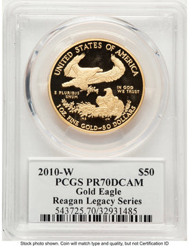 2010-W Proof Gold Eagle 1 oz Reagan Legacy Series Michael Reagan PCGS PR70