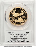 2010-W Proof Gold Eagle 1 oz Reagan Legacy Series Michael Reagan PCGS PR70