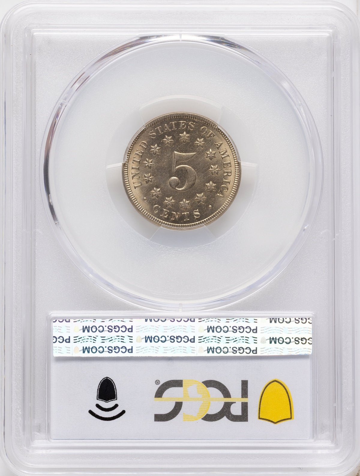 1869 5C Shield Nickel PCGS MS66