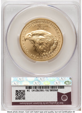 2026 Gold Eagle 1 oz First Day of Delivery John Feigenbaum Red Book CACG MS70