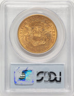 1863-S $20 Liberty Double Eagle PCGS AU50