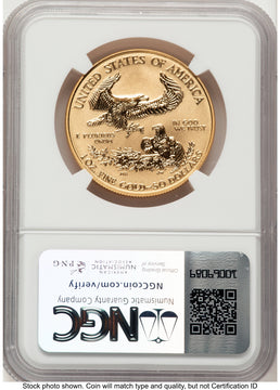 2006-W Reverse Proof Gold Eagle 1 oz Brown Label NGC PF70