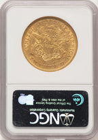 1854 $20 Small Date Liberty Double Eagle NGC AU53