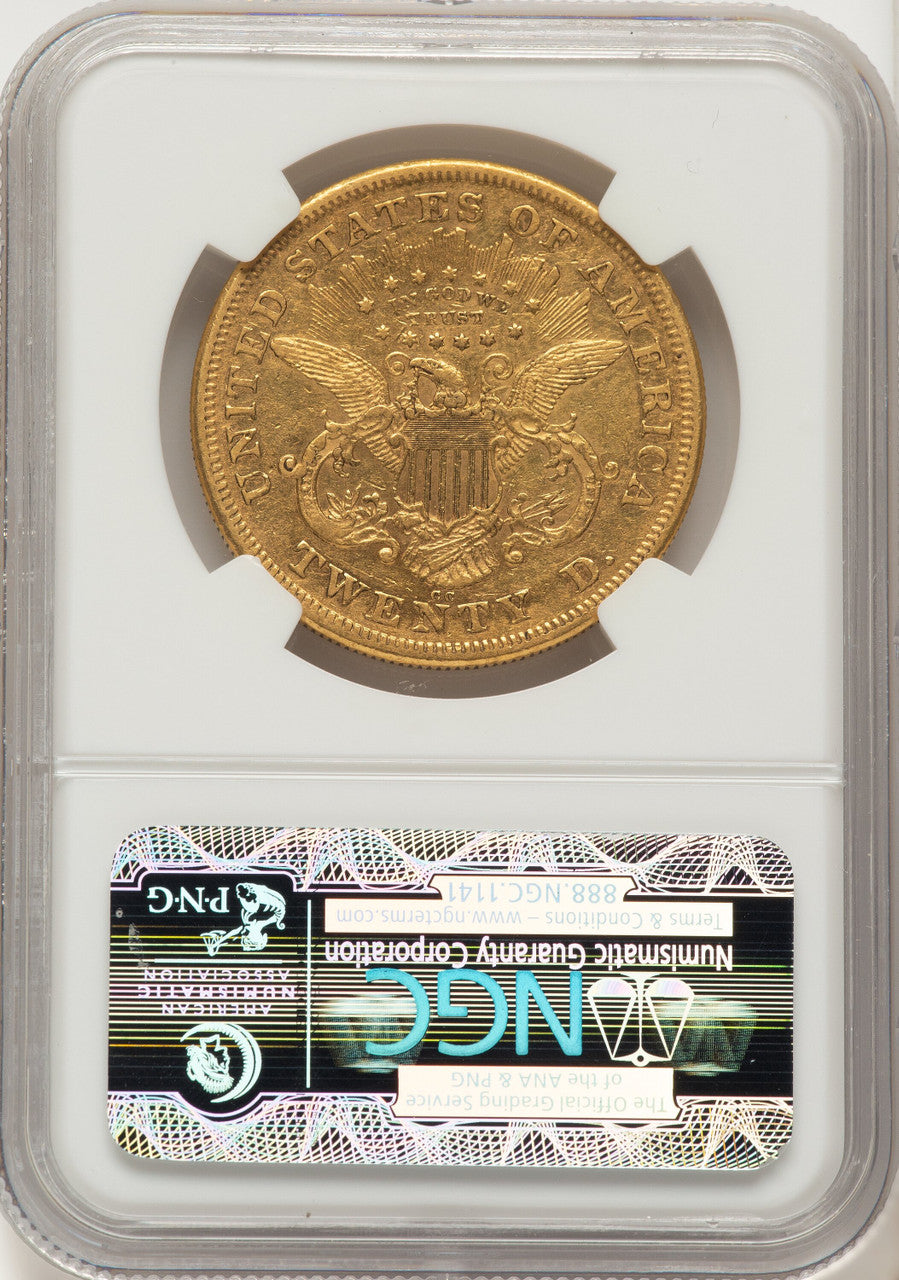 1871-CC $20 Liberty Double Eagle NGC XF45+