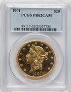 1901 $20 CA Proof Liberty Double Eagle PCGS PR62