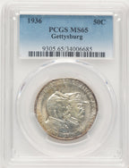 1936 50C Gettysburg Commemorative Silver PCGS MS65
