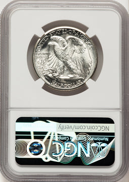 1945-D 50C Walking Liberty Half Dollar NGC MS67