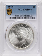 1923 Peace Dollar PCGS MS66+