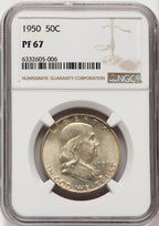 1950 50C Proof Franklin Half Dollar NGC PR67