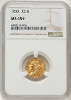 1928 $2.50 Indian Quarter Eagle NGC MS65+