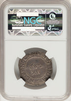 1652 Pine Tree Shilling Large Planchet Pellets Colonials NGC MS65
