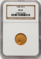 1908 $2.50 Proof Indian Quarter Eagle NGC PR67