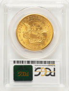 1854-S $20 Liberty Double Eagle PCGS MS62