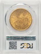 1873-CC $20 Liberty Double Eagle PCGS MS61