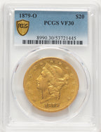 1879-O $20 Liberty Double Eagle PCGS VF30