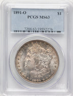 1891-O Morgan Dollar PCGS MS63
