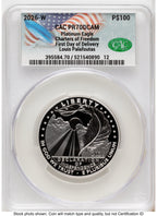 2026-W Proof Platinum Eagle 1 oz First Day of Delivery Louis Palafoutas CACG PR70