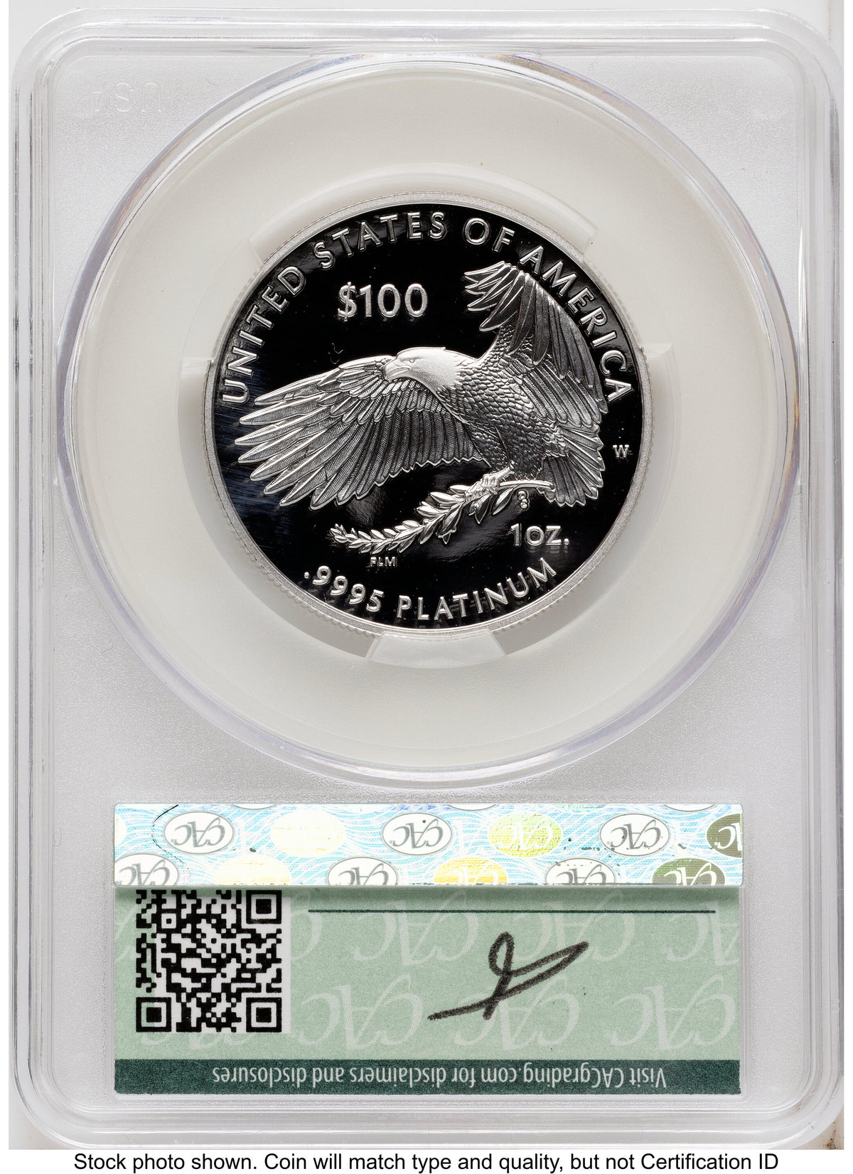 2026-W Proof Platinum Eagle 1 oz First Day of Delivery Louis Palafoutas CACG PR70