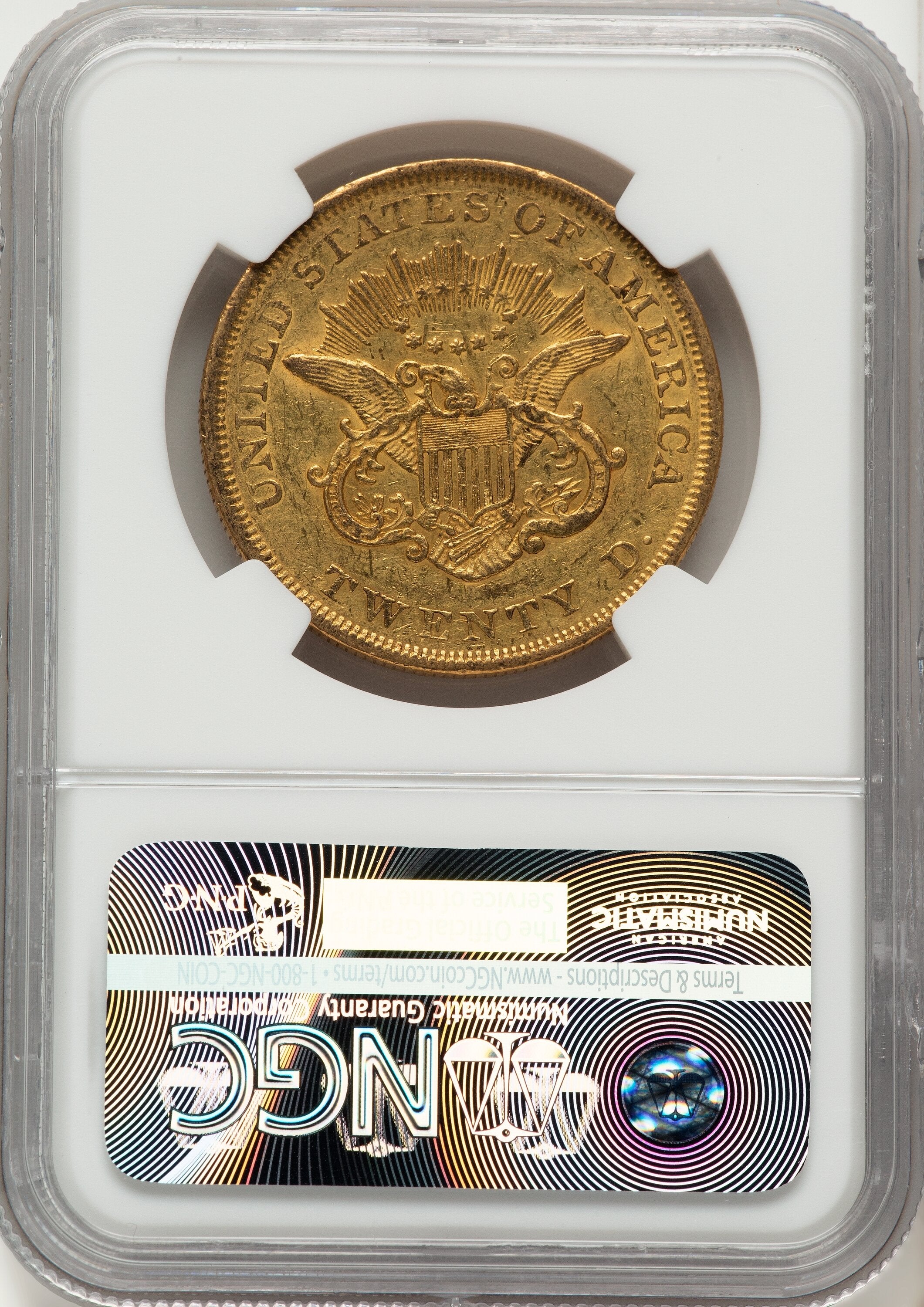 AUBERGE COIN 未使用 1850 $20 Liberty Double Eagle NGC AU55 | LCR Coin