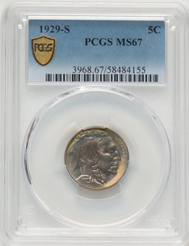 1929-S 5C Buffalo Nickel PCGS MS67