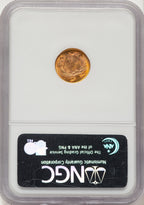1873 G$1 OPEN 3 Gold Dollar NGC MS63
