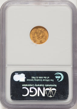 1862 G$1 Gold Dollar NGC MS64