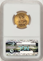 1908 $5 Liberty Liberty Half Eagle NGC MS65