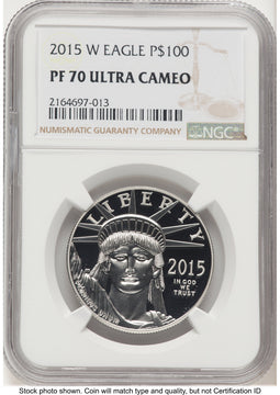 2015-W Proof Platinum Eagle 1 oz Brown Label NGC PF70