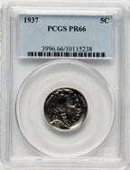 1937 5C Proof Buffalo Nickel PCGS PR66