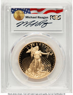2020-W Proof Gold Eagle 1 oz FDI Reagan Legacy Series Michael Reagan PCGS PR70