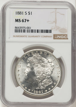 1881-S Morgan Dollar NGC MS67+