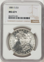 1881-S Morgan Dollar NGC MS67+