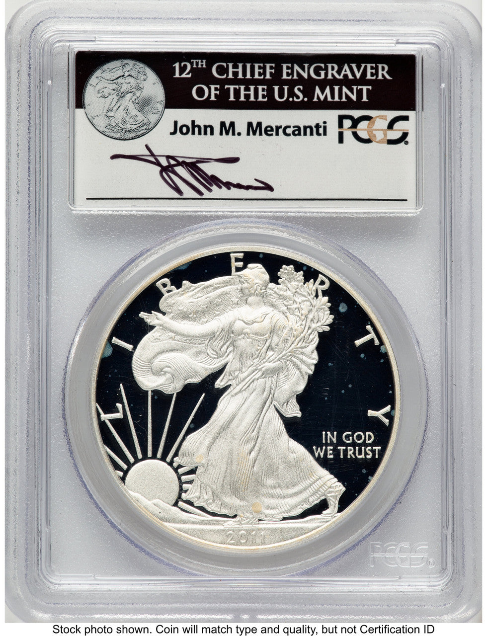 2011-W Proof Silver Eagle 1 oz FS John PCGS PR70 Mercanti