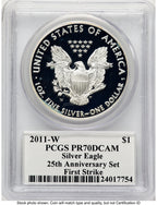 2011-W Proof Silver Eagle 1 oz FS John PCGS PR70 Mercanti