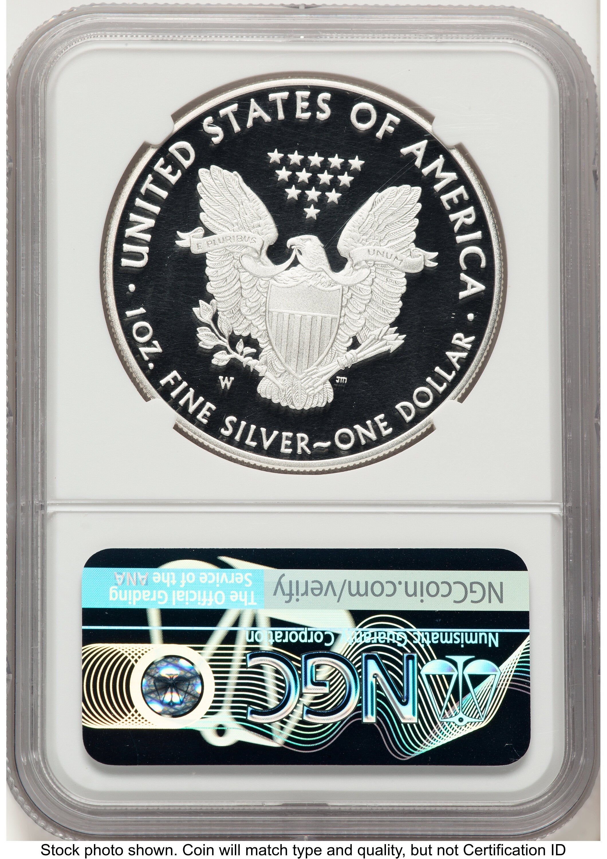 2018-W Proof Silver Eagle 1 oz ER Blue NGC PF70