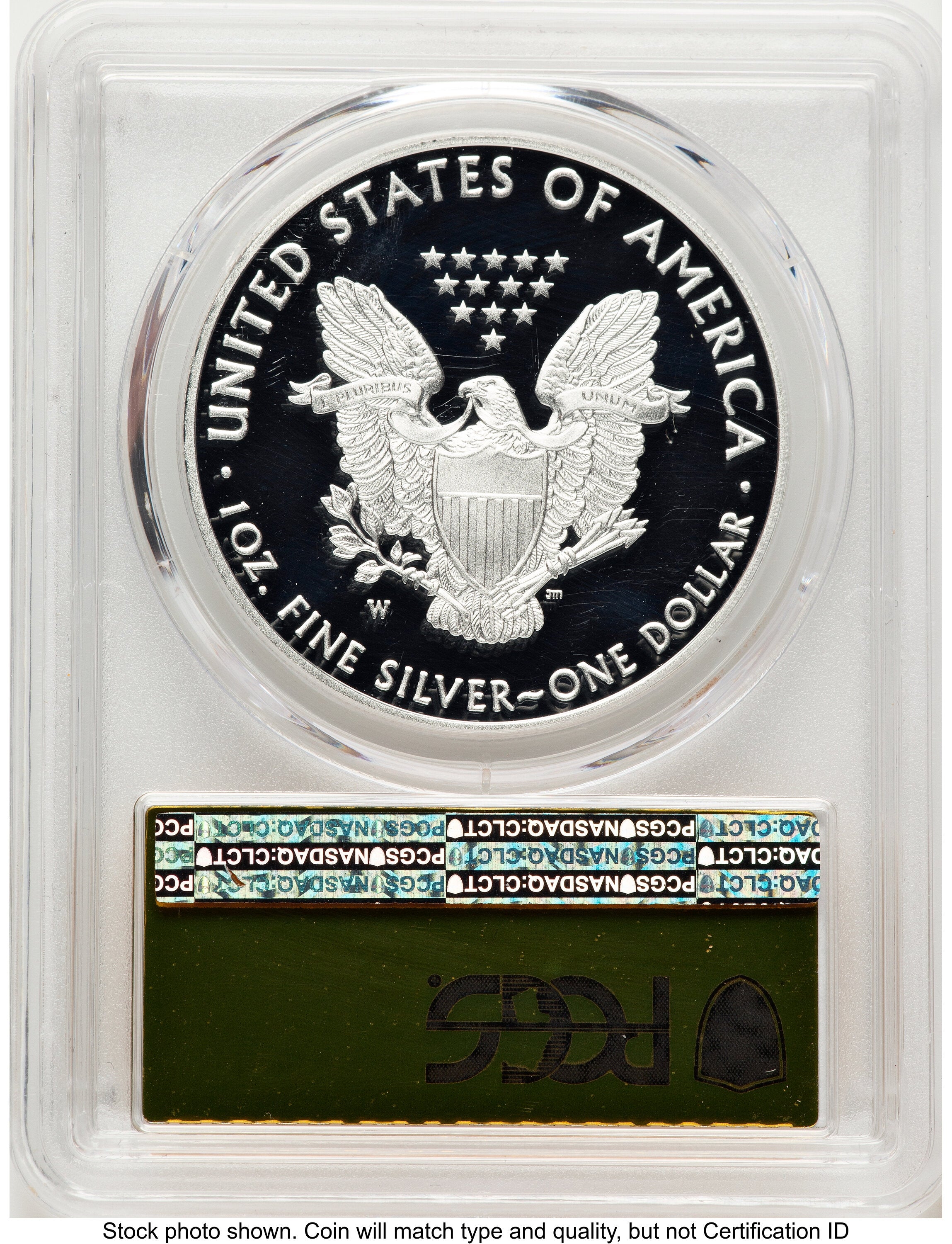 2017-W Proof Silver Eagle 1 oz WP Mint Hoard Gold Foil PCGS PR70