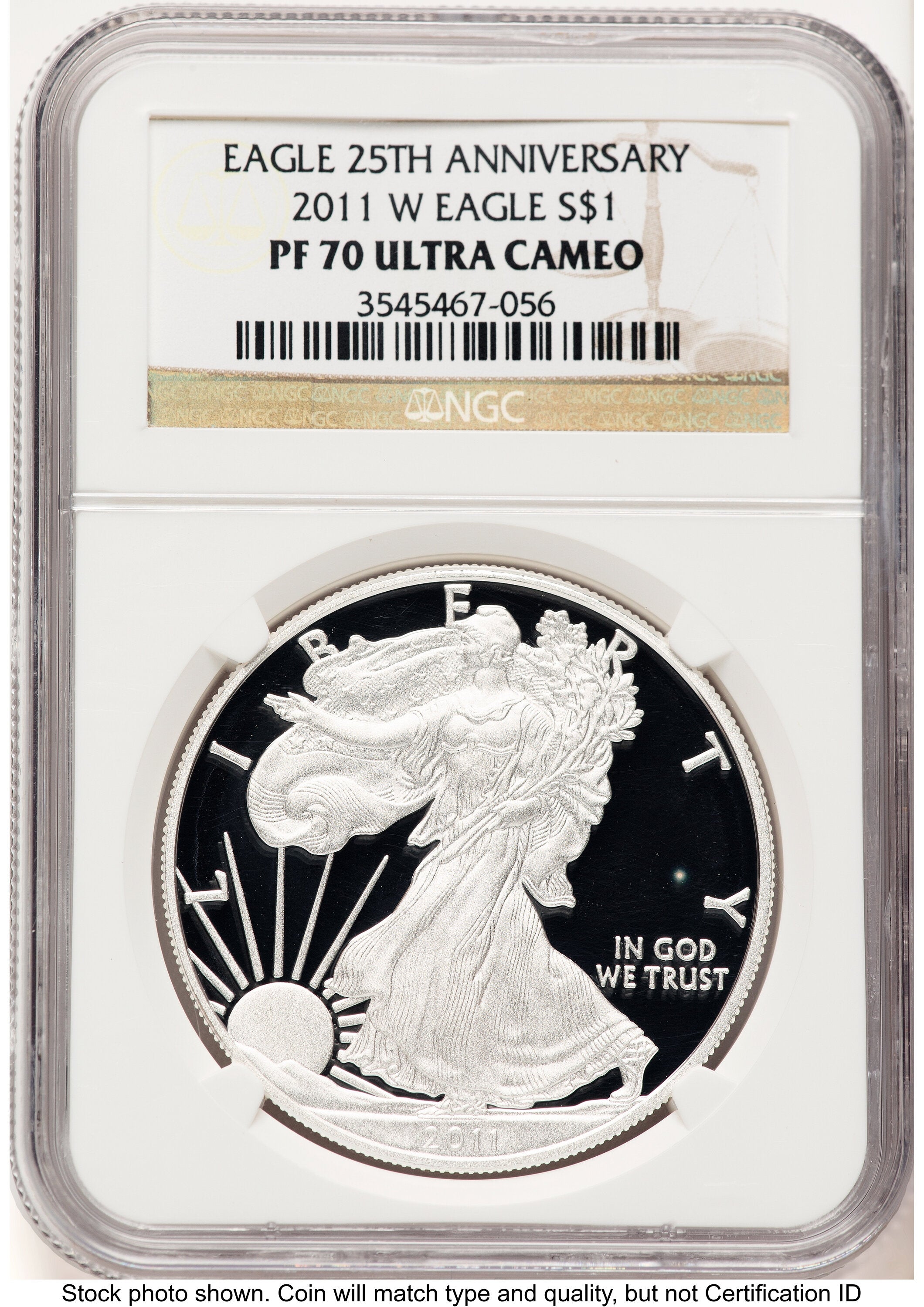 2011-W Proof Silver Eagle 1 oz Brown Label NGC PF70