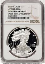 2016-W Proof Silver Eagle 1 oz Brown Label NGC PF70