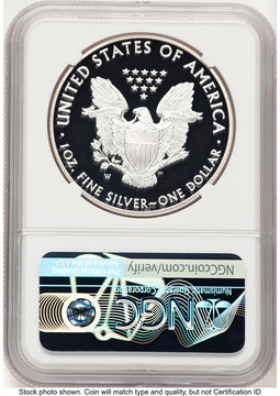 2017-W Proof Silver Eagle 1 oz Brown Label NGC PF70
