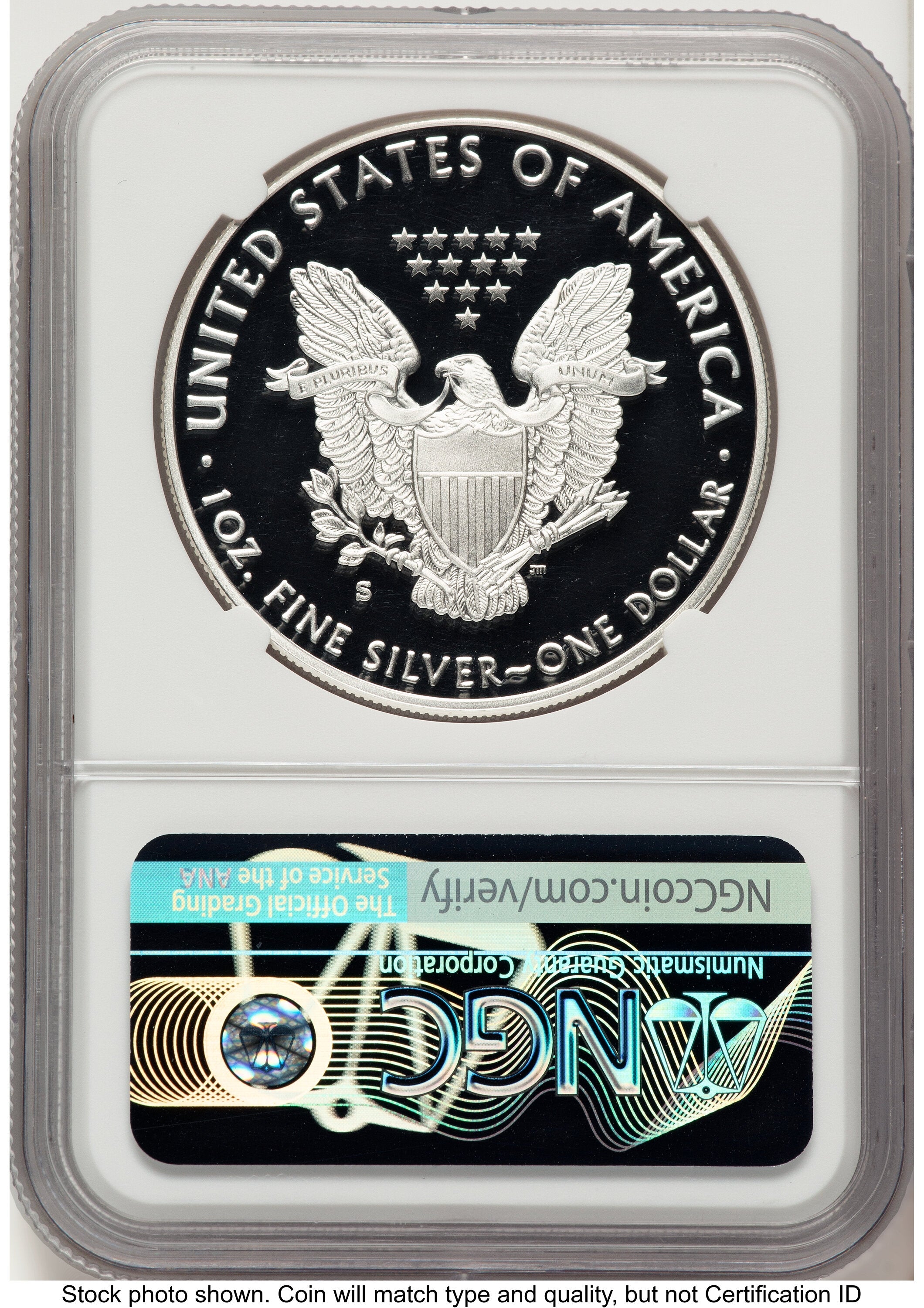 2019-S Proof Silver Eagle 1 oz FDI Mike Castle NGC PF70