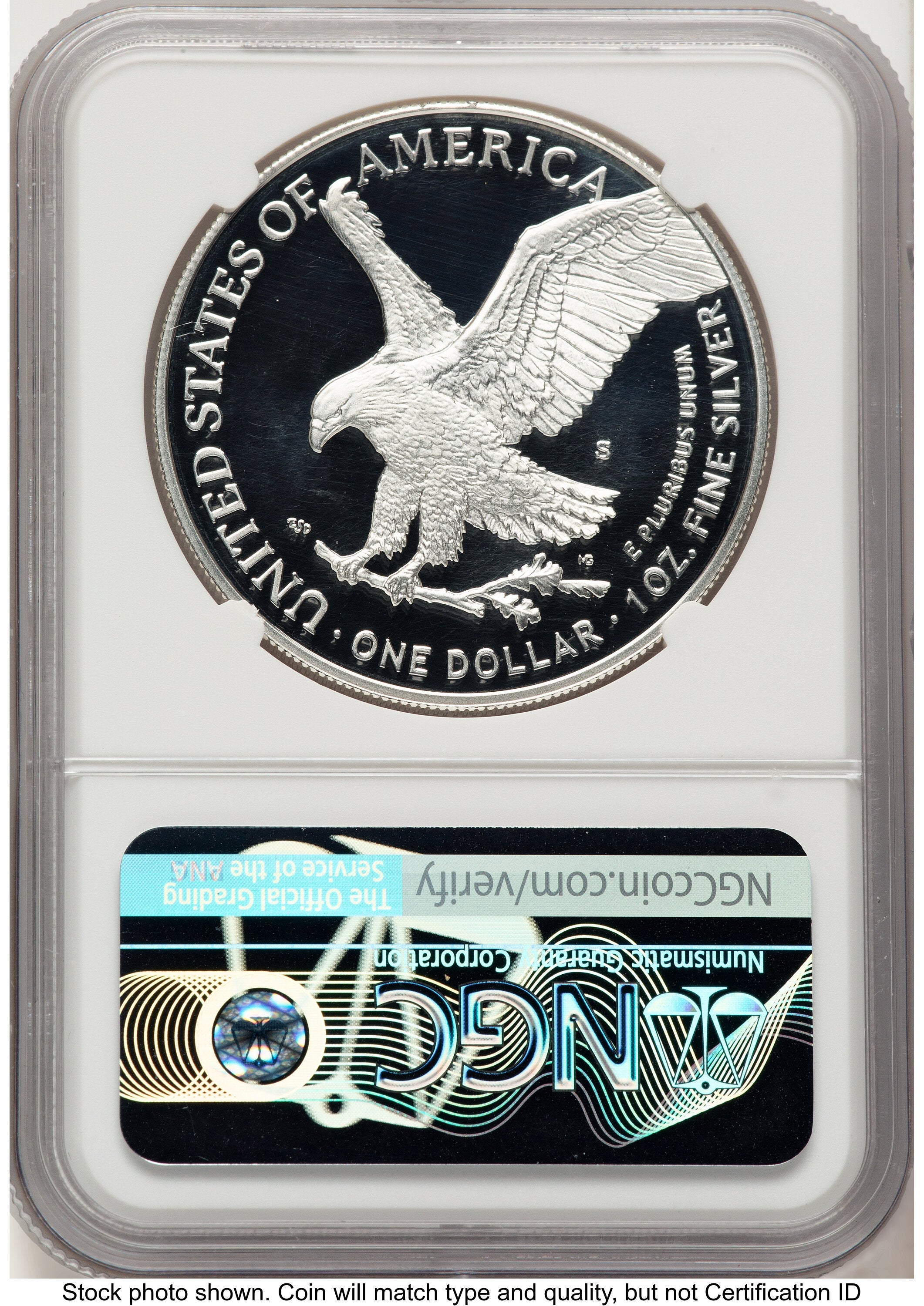 2021-S TY2 Proof Silver Eagle 1 oz ER Eagle 35th Anniversary Label NGC PF70