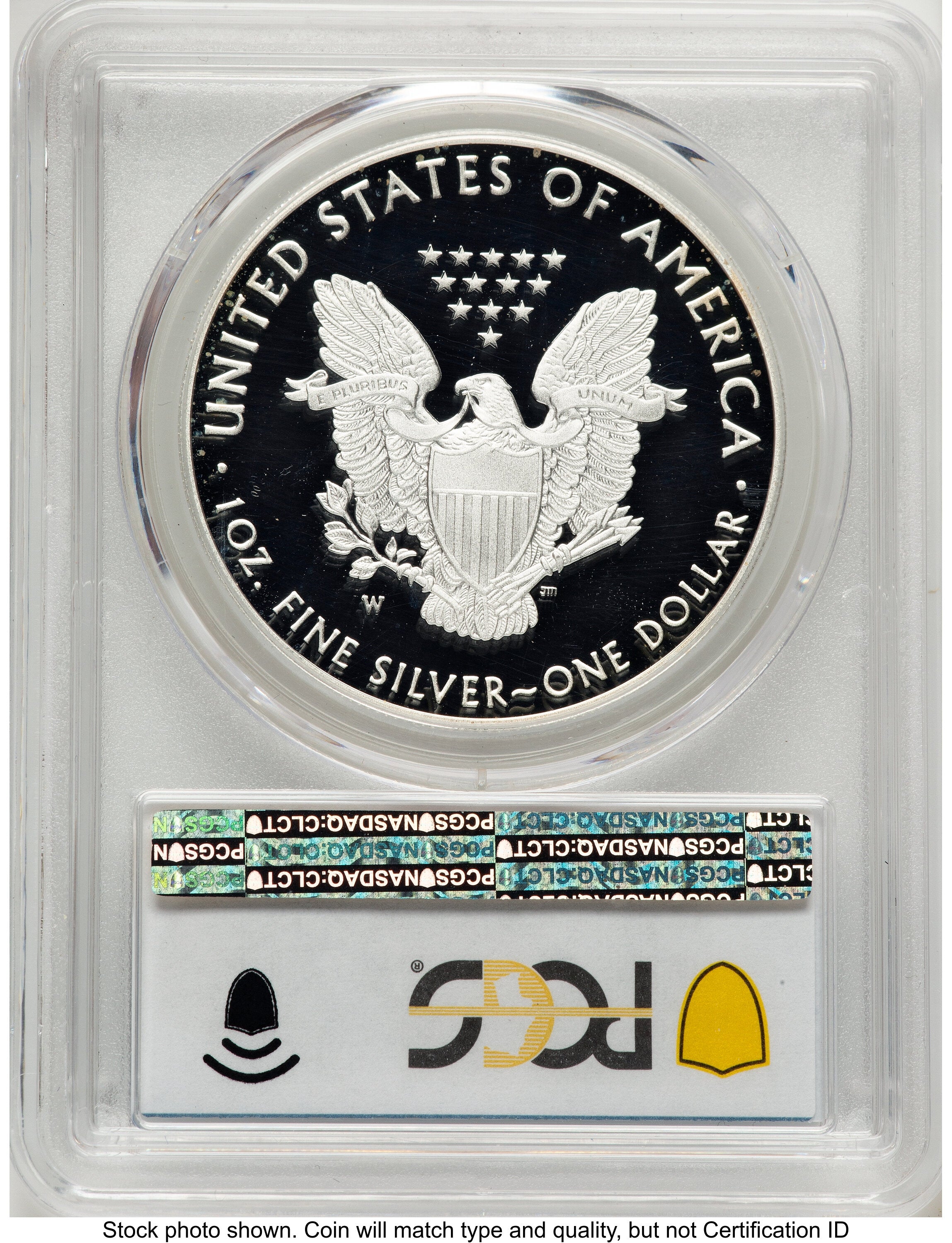 2020-W Proof Silver Eagle V75 Privy 1 oz FS Blue Gradient PCGS PR70