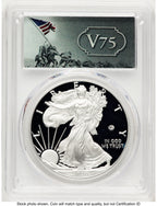 2020-W Proof Silver Eagle V75 Privy 1 oz FDI V75 Label PCGS PR70