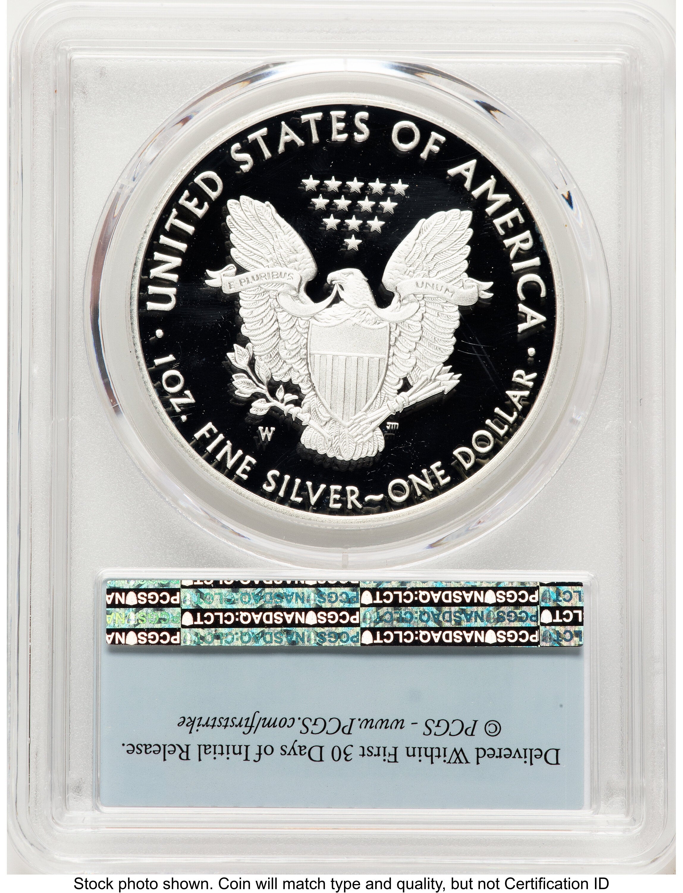 2020-W Proof Silver Eagle V75 Privy 1 oz FS Flag PCGS PR70