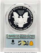 2020-W Proof Silver Eagle V75 Privy 1 oz FDI Flag PCGS PR70