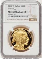 2019-W Proof Gold Buffalo 1 oz Brown Label NGC PF70