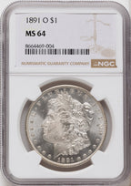 1891-O Morgan Dollar NGC MS64